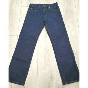 Mens Active R/S Cash Dark Wash Classic Straight Fit Blue Jeans Size 28 X 32